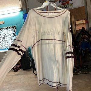 Cowgirl tuff longsleeved shirt large read with off-white